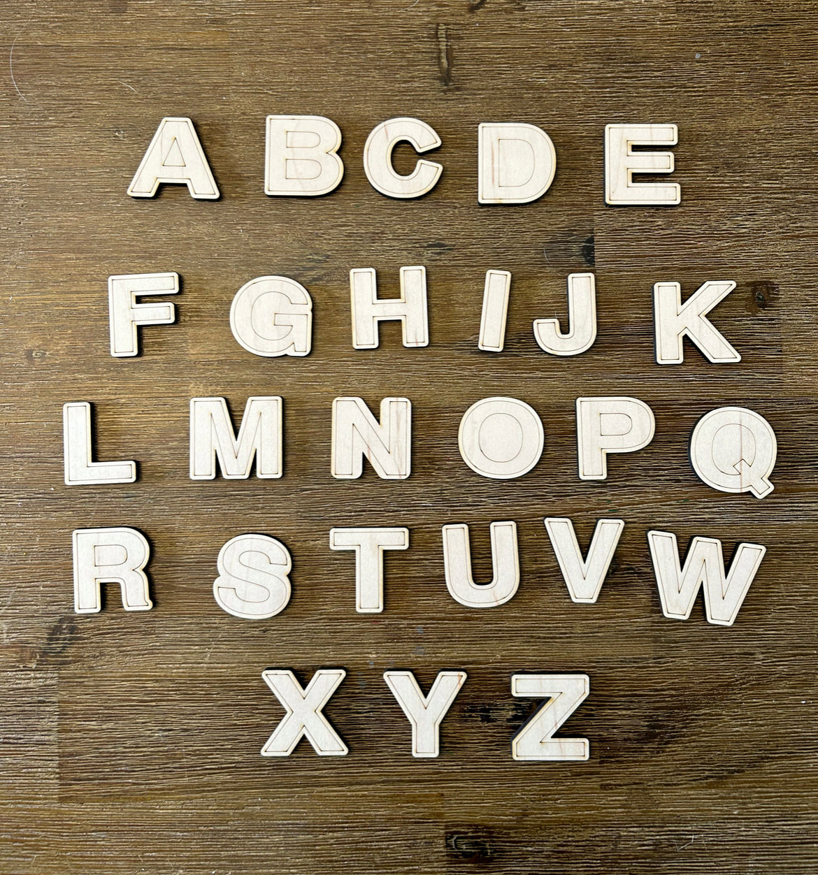 Uppercase Resin Letter Insert