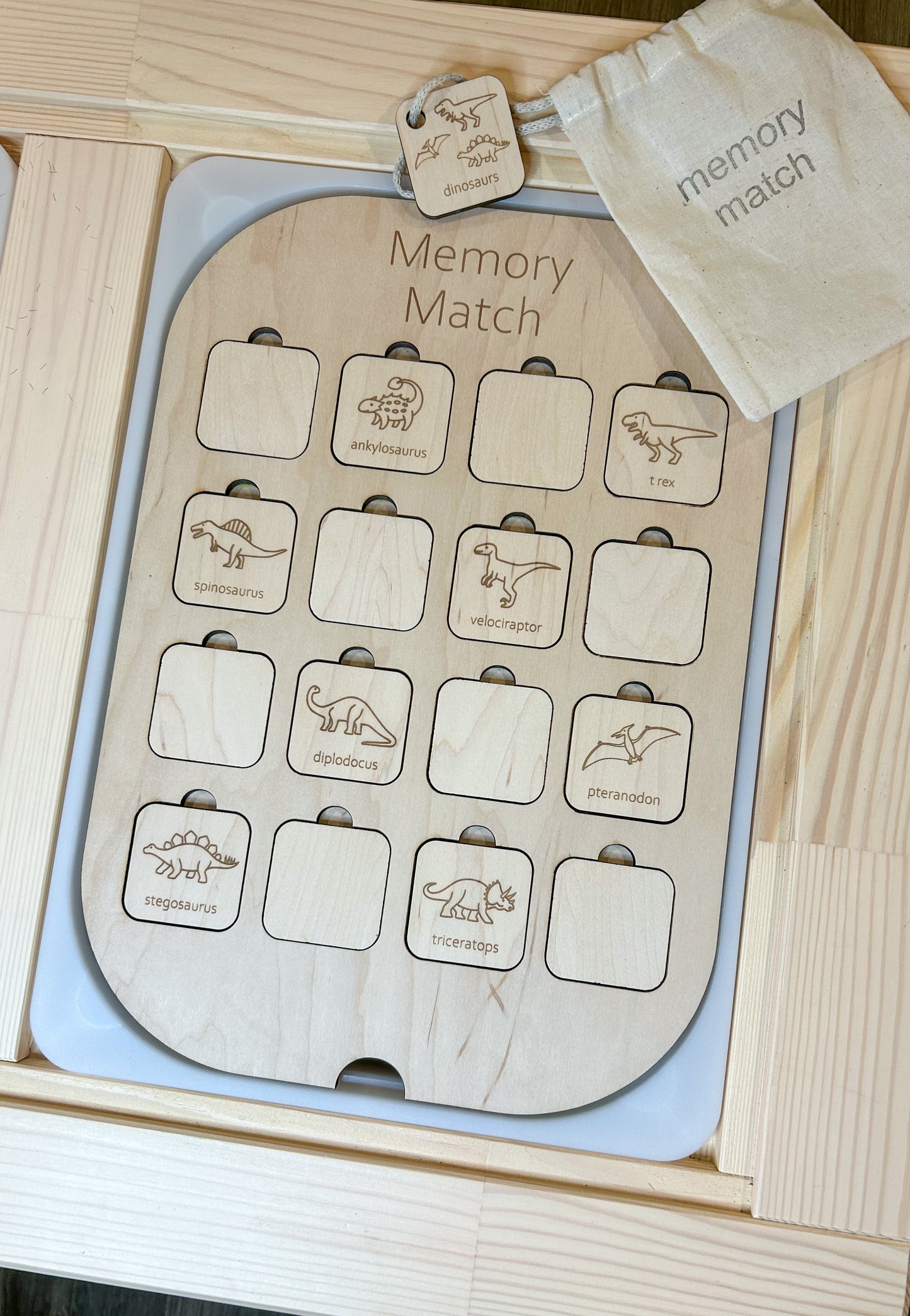Dinosaur Memory Match Tiles