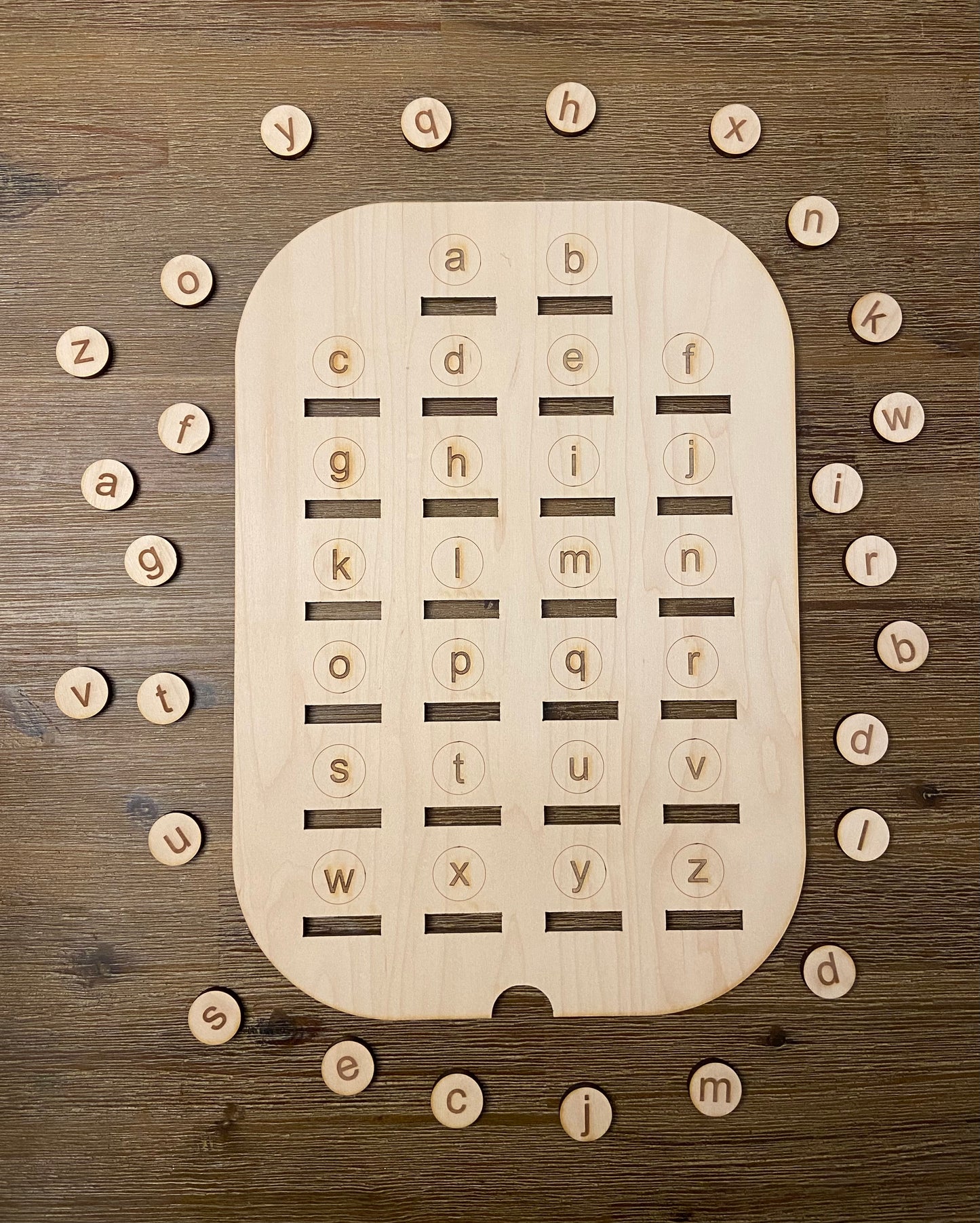 Alphabet Insert with Letters Coins