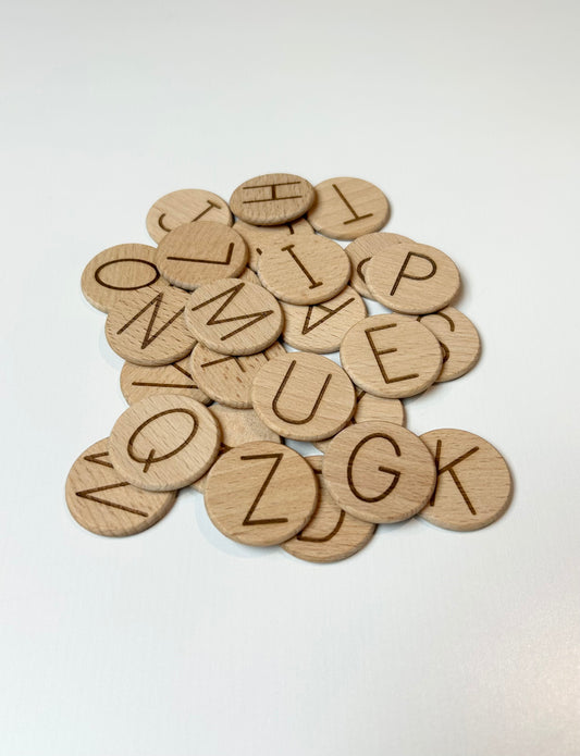 Wooden Letter Coins & Numbers