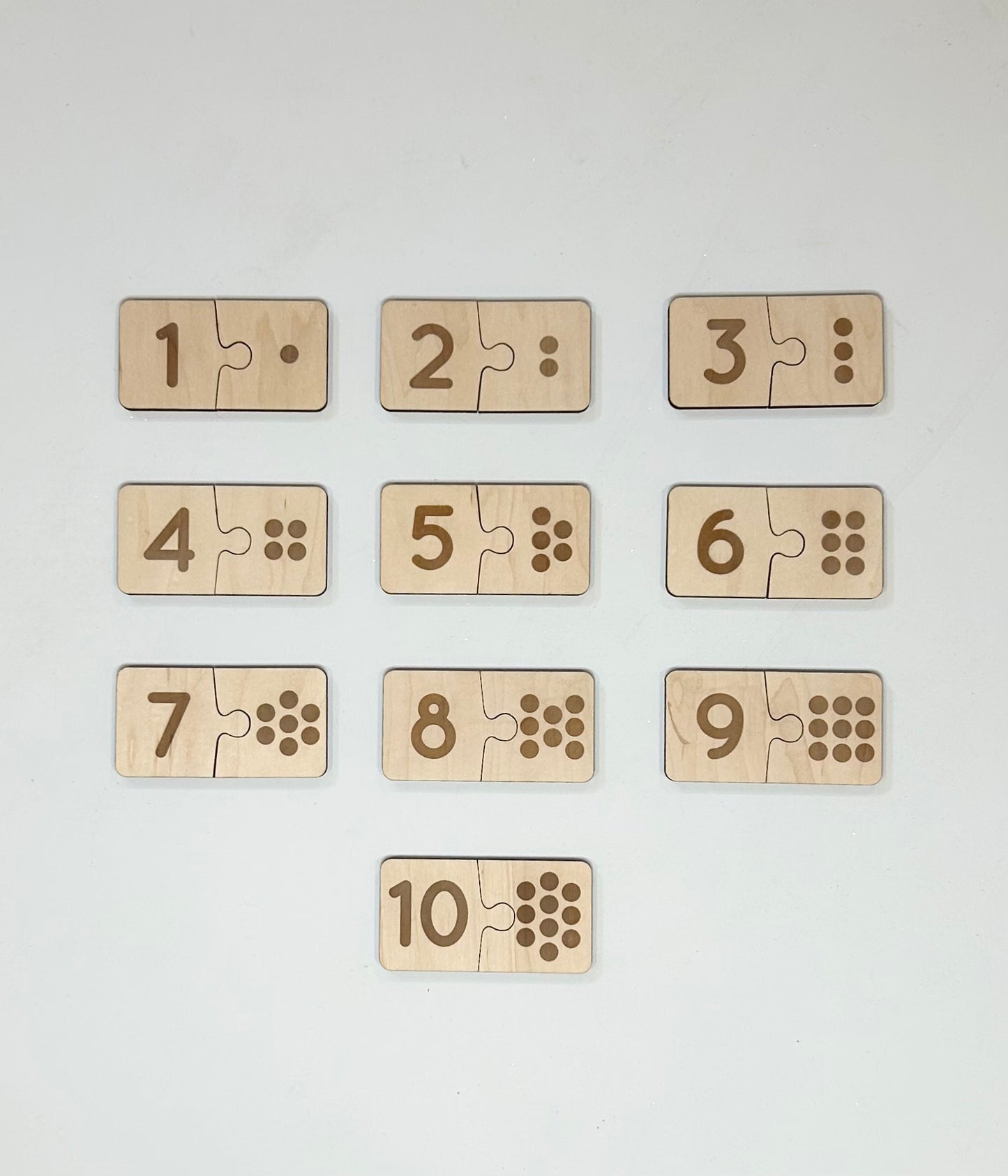 Wooden Number Puzzles