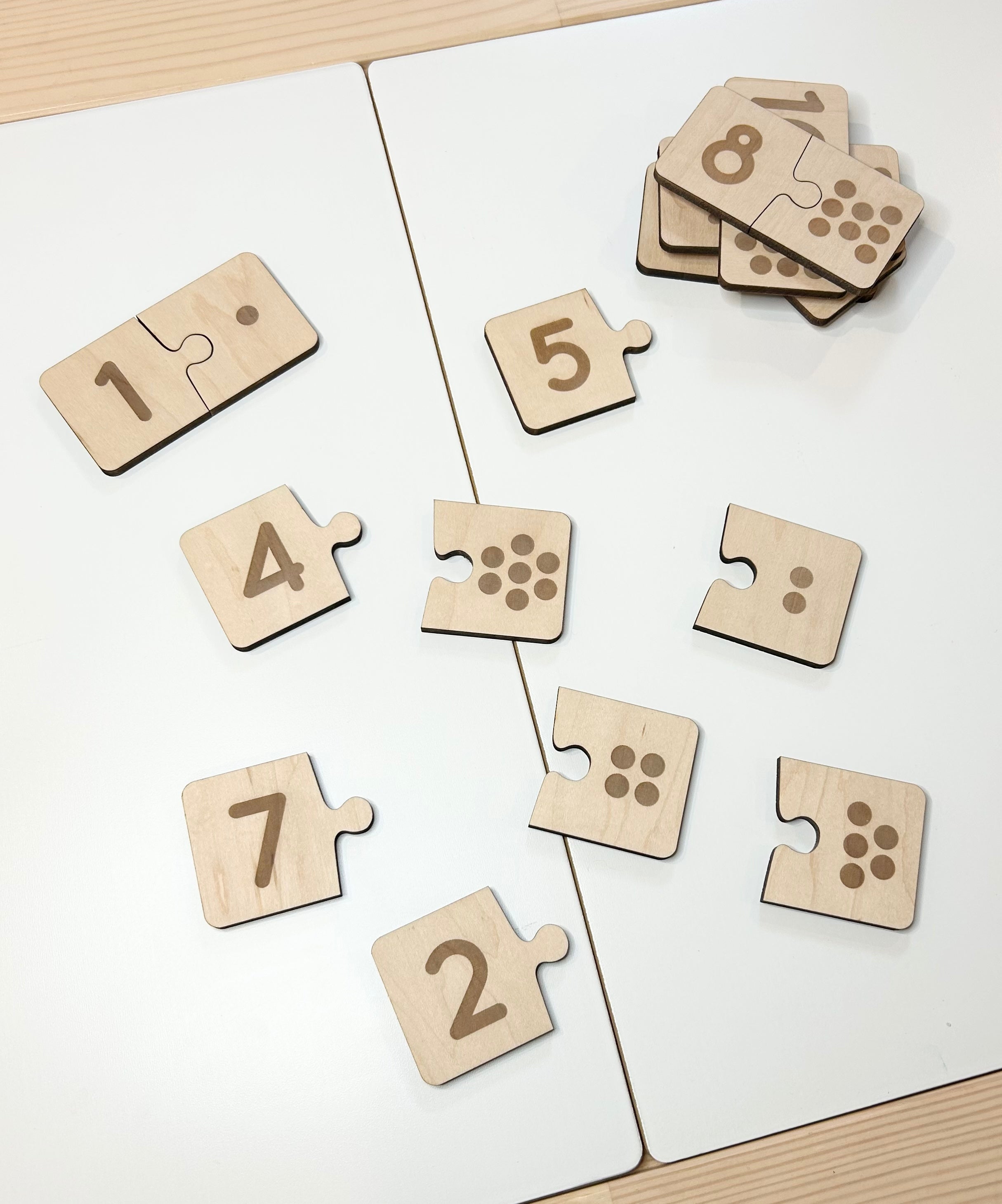 Wooden Number Puzzles – Earth and Pine