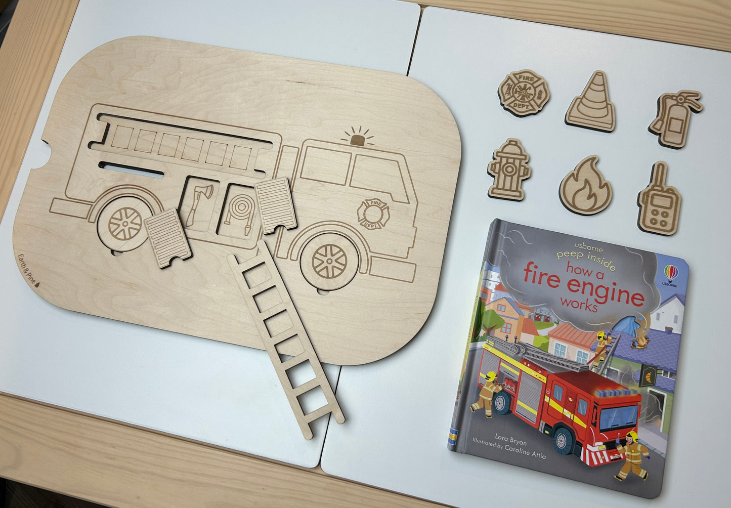 Fire Truck Insert & Book Kit