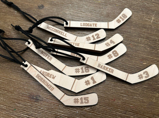 Custom Hockey Stick Ornaments