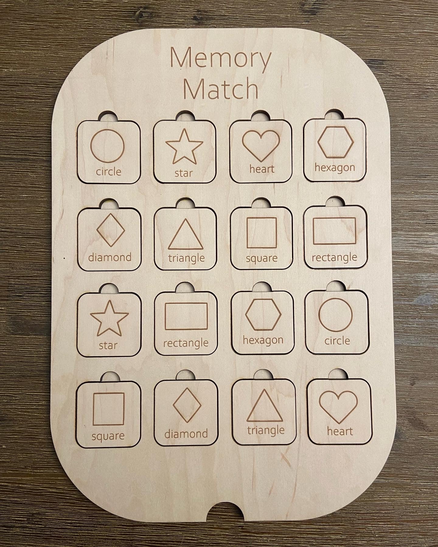 Shape Memory Match Tiles