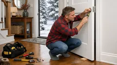 How to fix a door that rubs the floor in winter without sanding