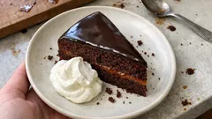 Classic Sacher-Torte at Home: Chocolate Sponge, Apricot Jam, Glossy Ganache