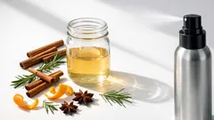 How to make a natural Christmas room spray with cinnamon, rosemary, and citrus